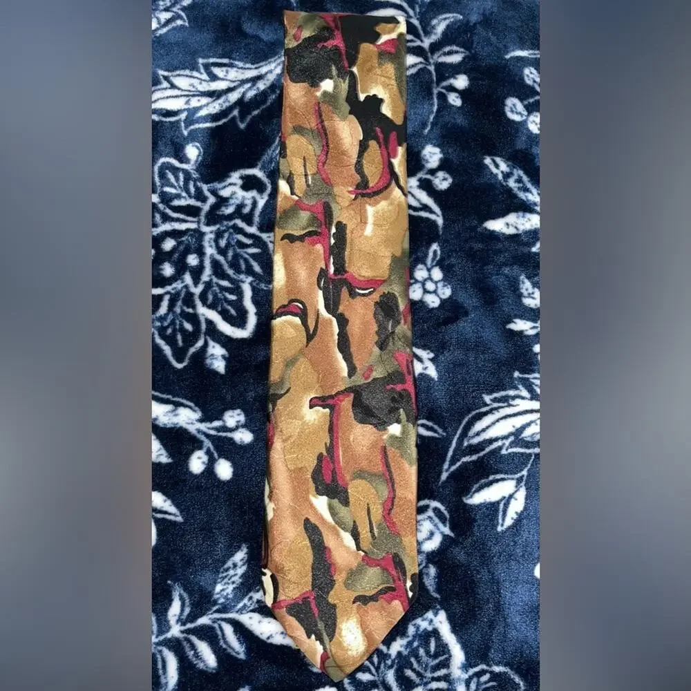 Vintage Boston Traders Made in USA Abstract Necktie